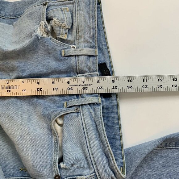 Genetic Los Angeles  Blue Daphne Skinny Jean Size 25 Distressed Raw Hem Women - Picture 10 of 11